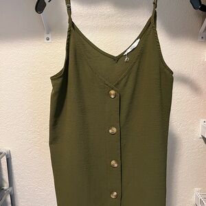 Elegant Olive Button-Front Camisole